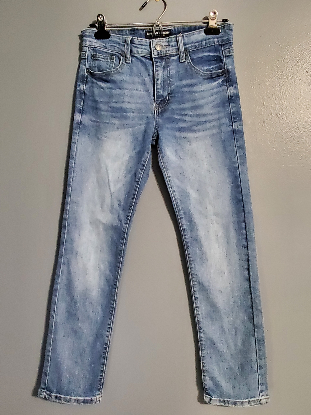 Brooklyn Laundry Slim Straight Light Blue Washed Jeans Boy's Size 14